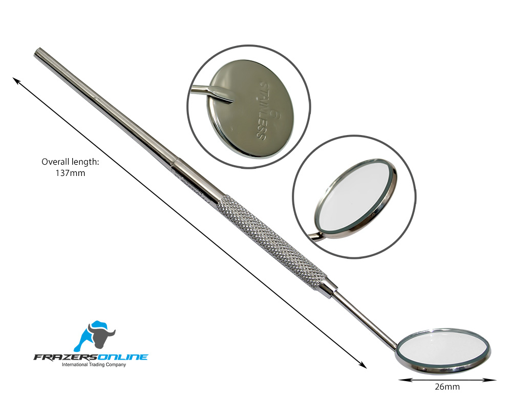 Dental Oral Hygiene Mouth Mirror with Optical Glass Lenses